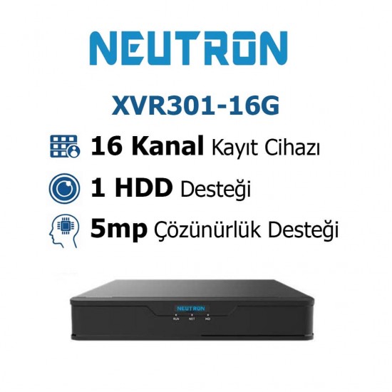 Neutron XVR301-16G 16 kanal ahd dvr kayıt cihazı